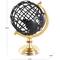 Black Aluminum Metal Open Framed World Educational & Geographic Earth Globe with Wire Exterior & Gold Base